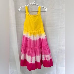 Issac Mizrahi Pink & Yellow Tie Dye Sundress
